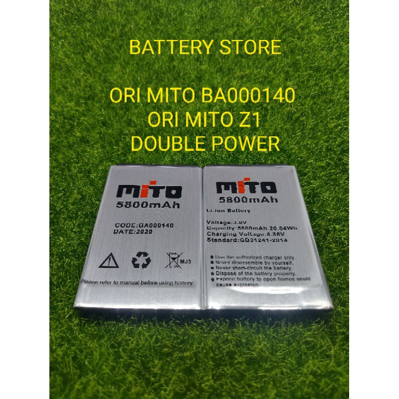 BATERAI / BATTERY / BATREI / BATRE BAT MITO BA000140 MITO Z1 MITO BA 00140 BA-000140 BERGARANSI