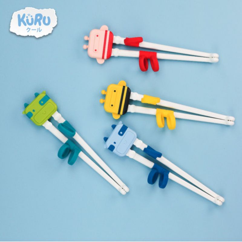 KURU Kids Learning Chopstick - Sumpit Belajar Bayi Anak Premium - Belajar Mamakai Sumpit - Sumpit Anak