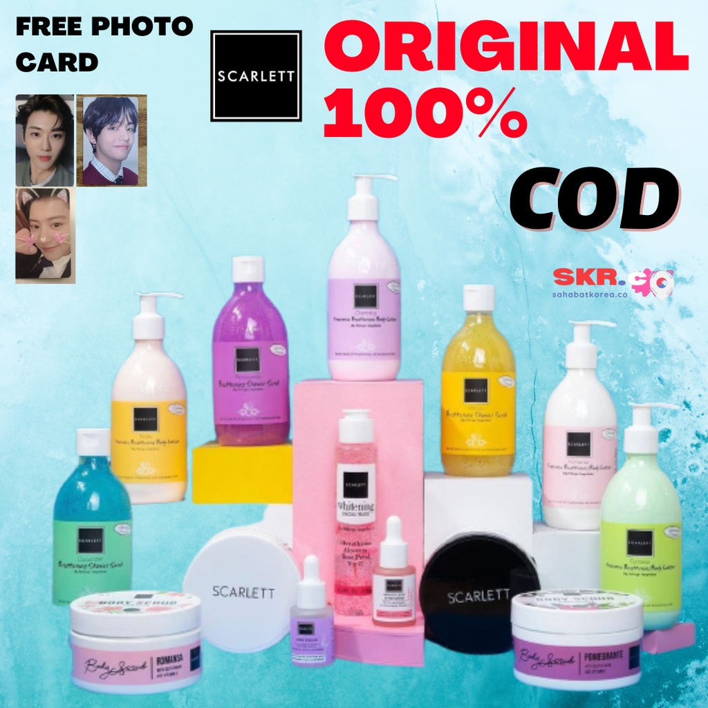 (100% ORIGINAL) SCARLETT WHITENING ORIGINAL, SCARLETT BPOM, HAND BODY SCARLETT, SCARLET WHITENING, S
