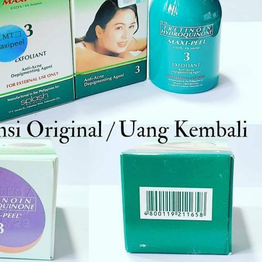 ♡ MAXIPEEL MAXI-PEEL Toner Exfoliant Anti Acne (Hijau) - 1 Hologram ❁