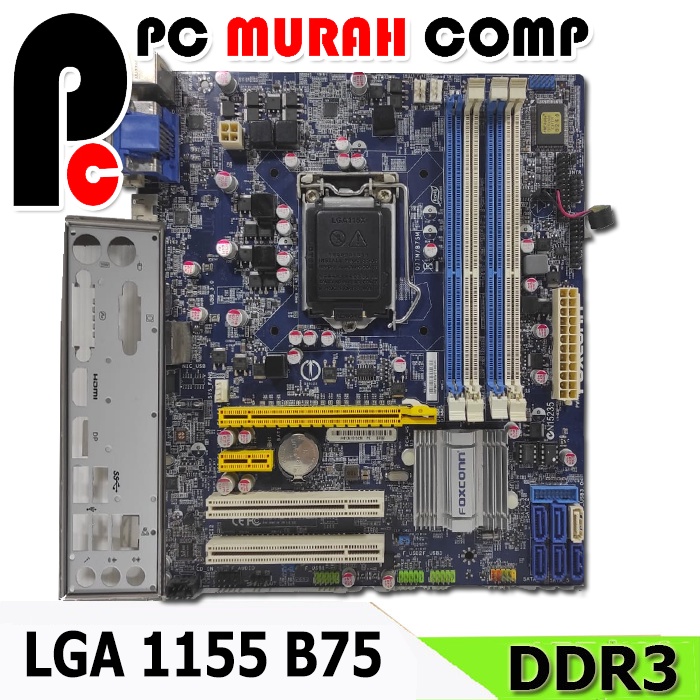 MOBO INTEL LGA 1155 B75 FOXCONN ONBOARD 4 SLOT RAM