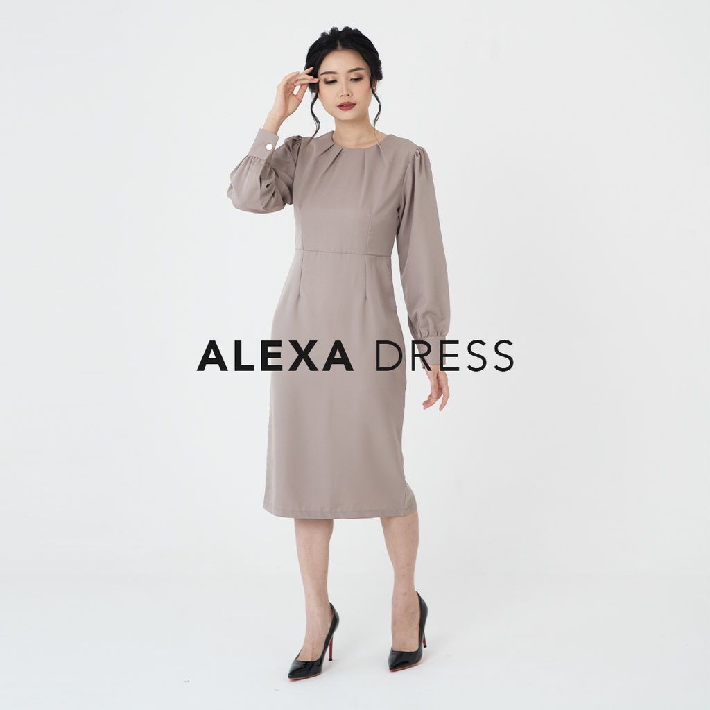 ALEXA DRESS - Dress imlek wanita / Merah Maroon / CNY Dress / Dress sincia terbaru / Casual Dress / 