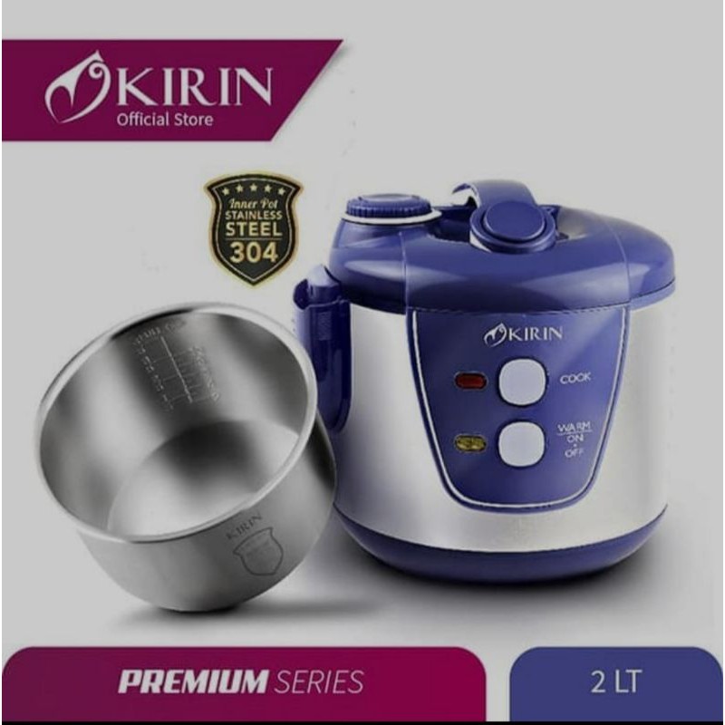 KIRIN RICE COOKER TEPLON STAINLESS KRC-389
