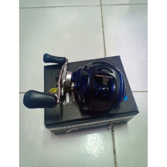 Reel BC Ajiking Arrow Cast Hitam List Biru High Gear Ratio