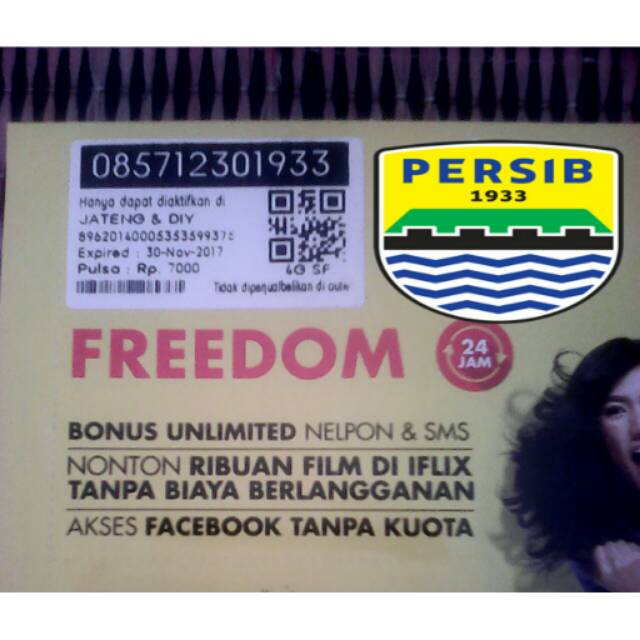 nomor cantik indosat 4G LTE seri tahun bola PERSIB 1933