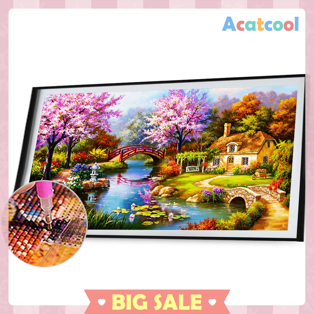 5D DIY Full Drill Diamond Painting Scenery Cross Stitch Mosaic Craft Kit