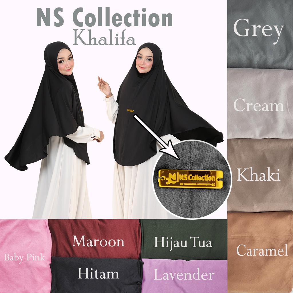 Khalifa Hijab Khimar Jersey Syar'i Jumbo - NS Collection