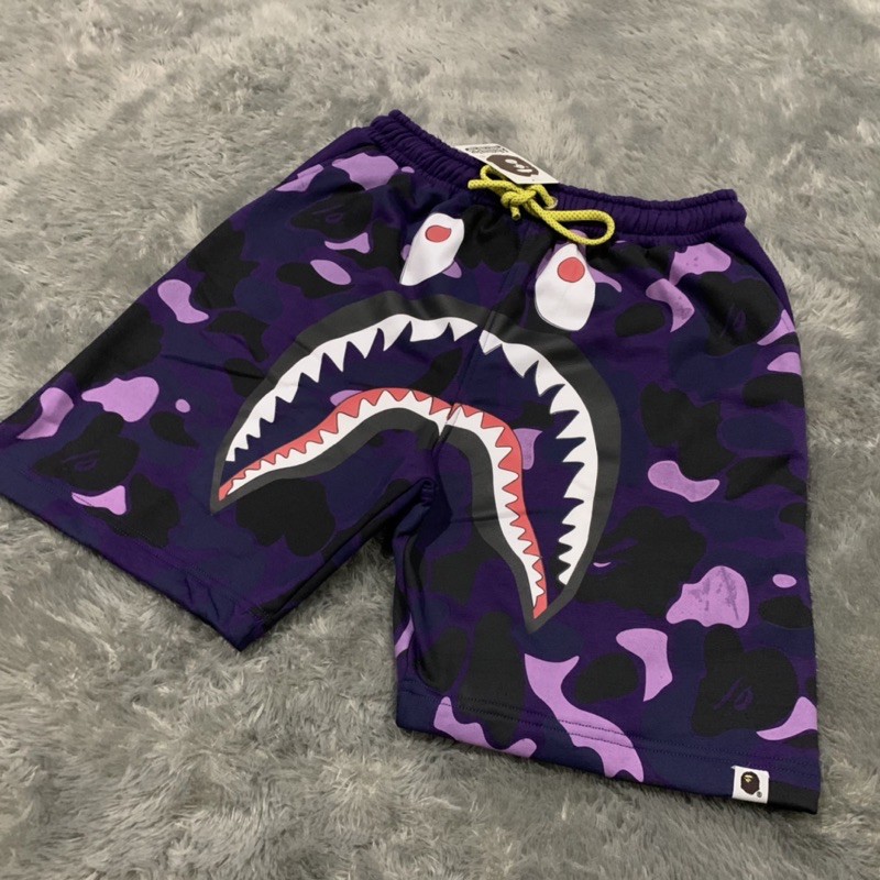 Short Pants Celana Pendek Bape Shark Violet Camo Mirror