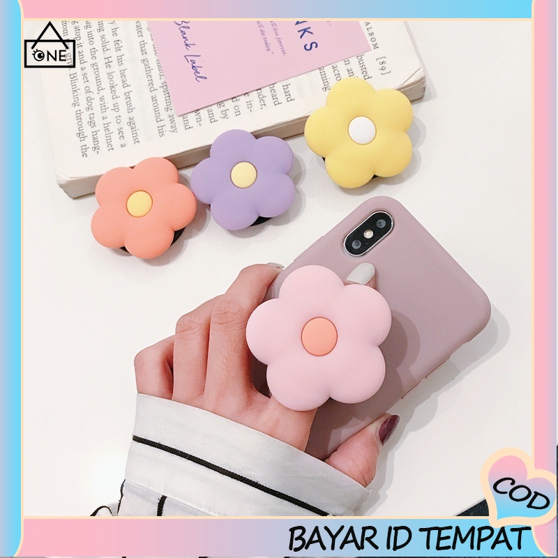 COD❤Popsocket Hp Teleskopis Anti Jatuh Motif Bunga Gaya Korea  A one