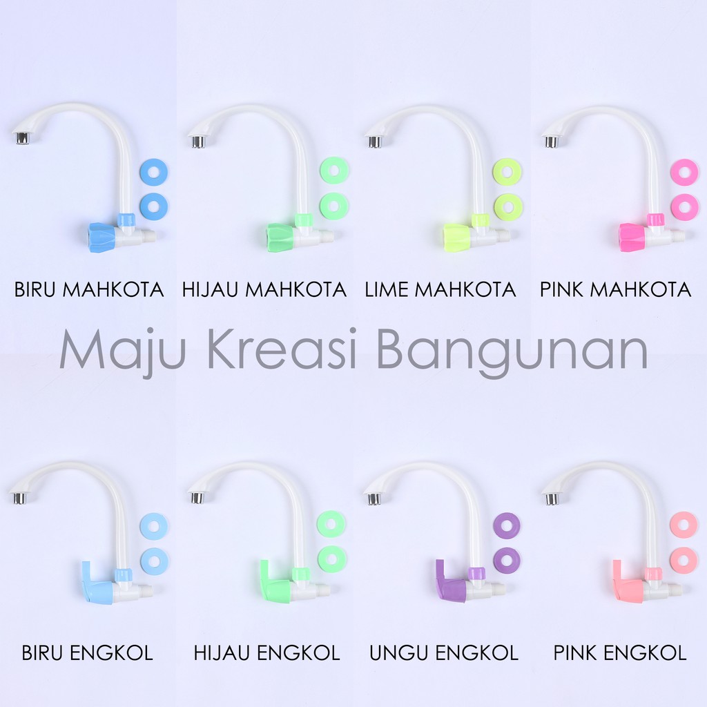 Kran Angsa Dapur Keran Cuci Piring Sink PVC Plastik Engkol Mahkota Merk FTA