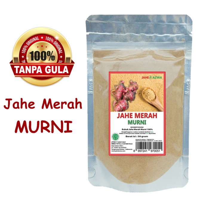 

G02G Bubuk Jahe Merah Murni 100% Tanpa Gula Ds5Gh