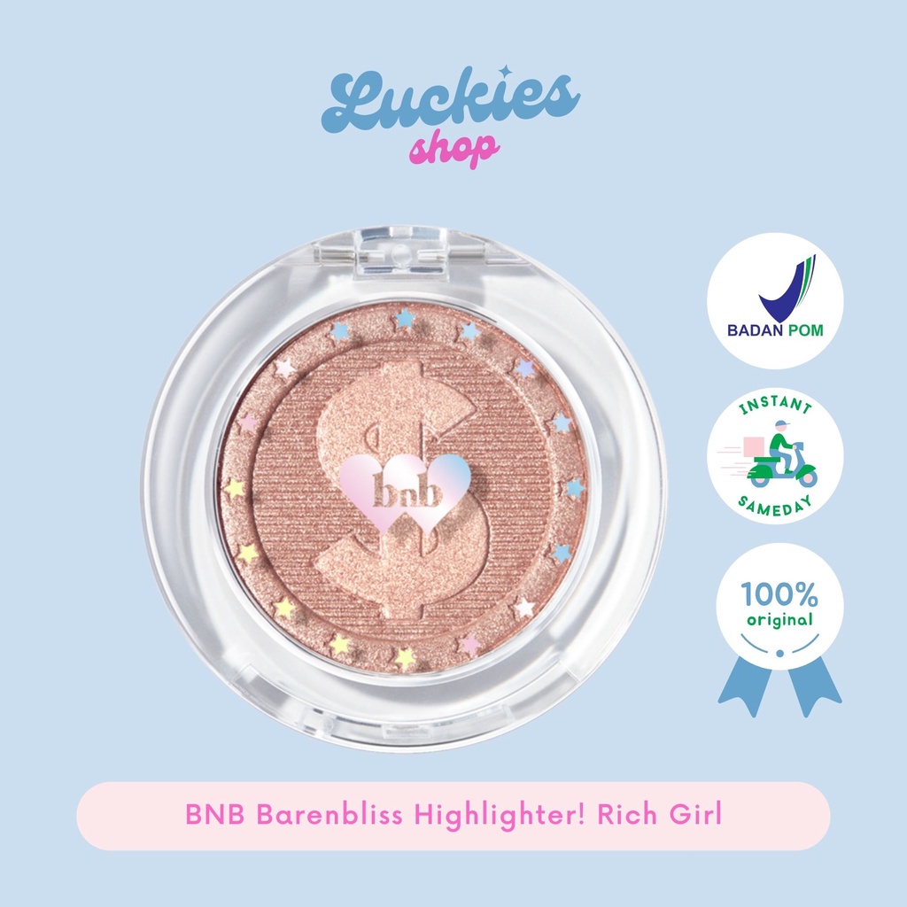 BPOM BNB barenbliss Highlight! Rich Girl in Area Kosmetik Korea Face Highlighter Powder Make Up Pigmented Highlight Tulang Pipi