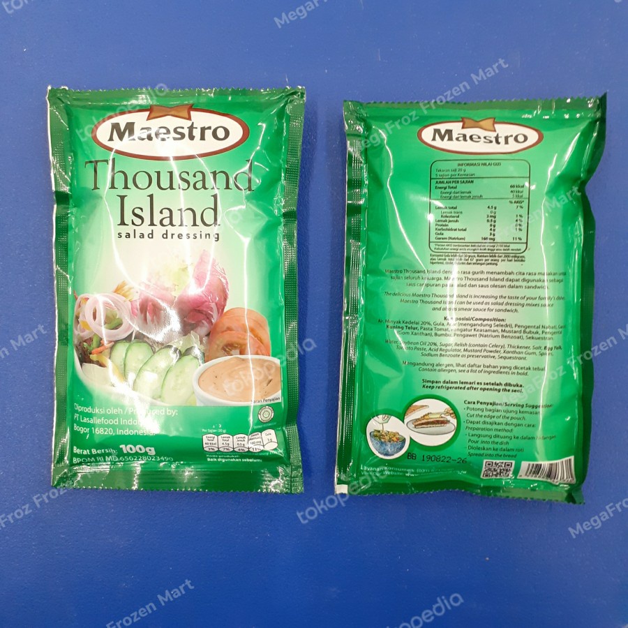 

Maestro Thousan Island Salad Dressing 100gr