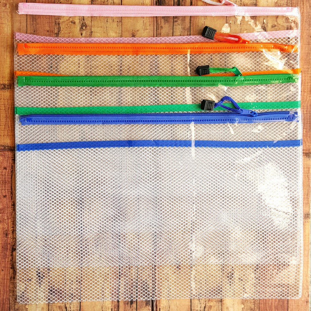 Trifelo Zipper Bag + Jaring B4 - Map Kantung - Map Plastik Resleting