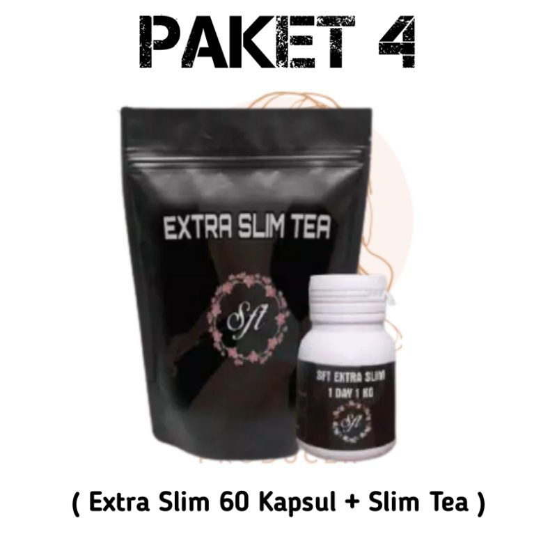 ~Sft paket 4 ( extra slim 60 kapsul + 40 tea )~