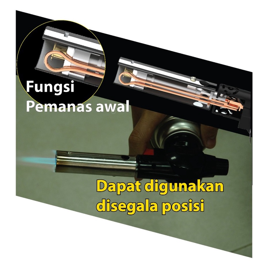 Winn Gas Gas Torch Multifungsi Torch Keju Mozarella Daging Asap W MS-T3