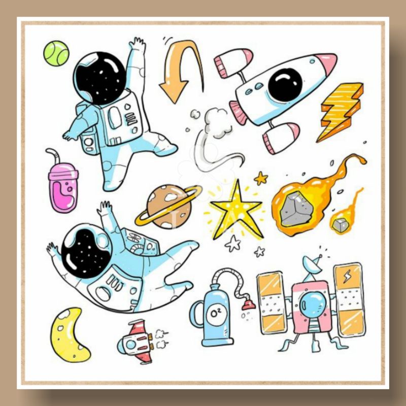 

jiastore__ Sticker Aesthetic Astronout Lucu / Stiker Tumblr / Sticker HP Laptop