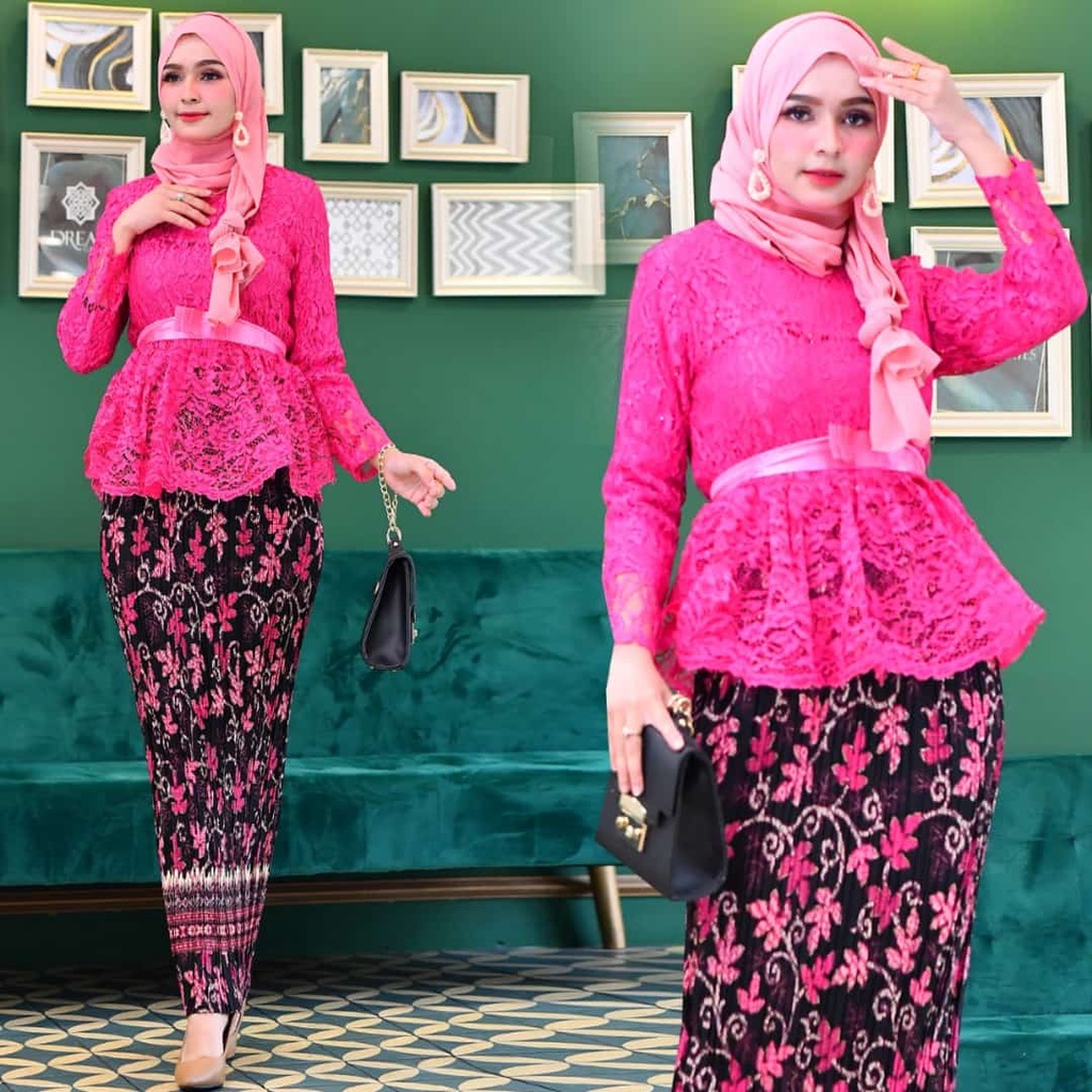 One Set Blouse New Aurora Kebaya Modern Kebaya Brokat