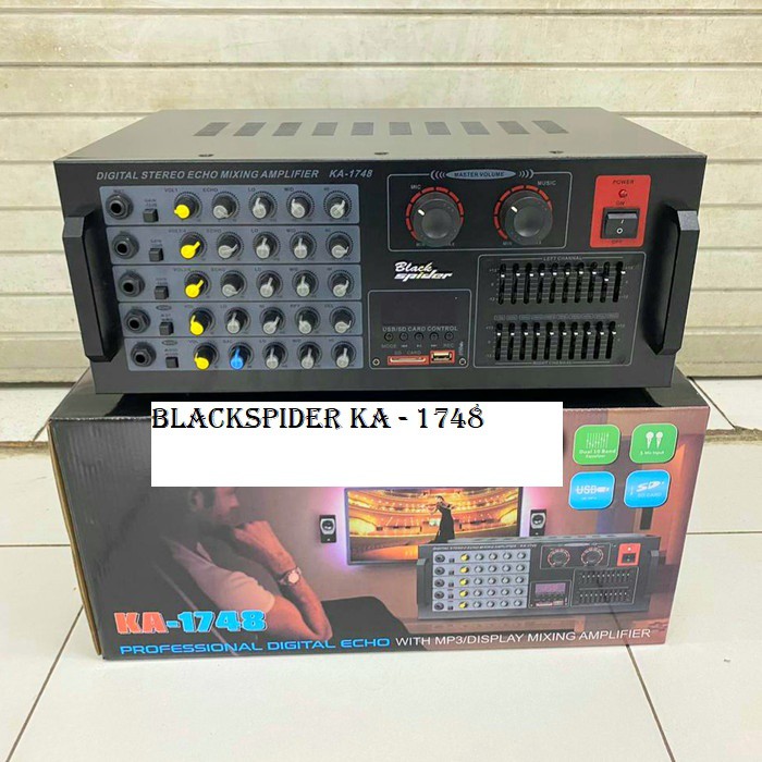 power mixer 5 channel blackspider ka1748 Bluetooth usb equalizer