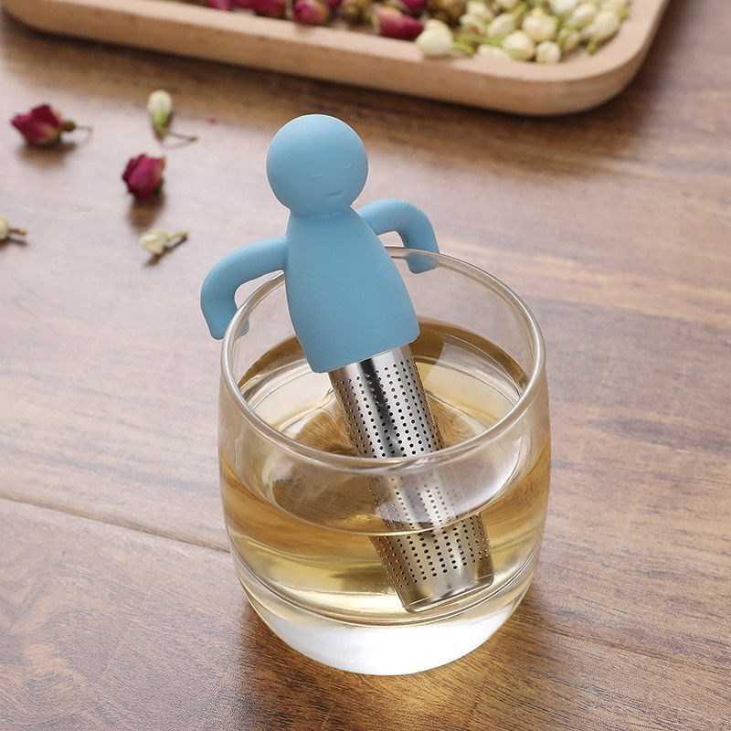 Cute Mister Silicone Teapot Tea Strainer / Little Man People Tea Infuser Filter / Brewing Making Teapot Strainer