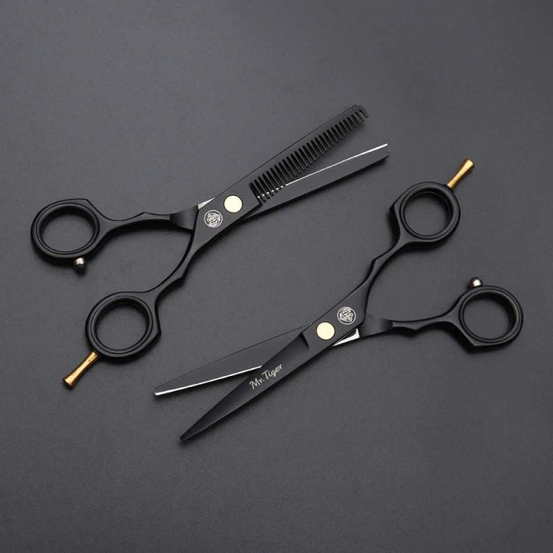 Set Alat Gunting Cukur Rambut Salon Sasak Flat Hair Scissors 5.5 Inch 7RHXK7BK