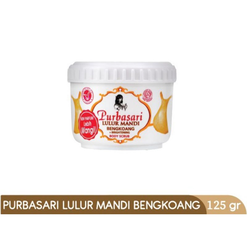 Purbasari Lulur Mandi - Bengkoang - Susu &amp; Bengkoang - Lulur Putih - Green tea 125 Gr