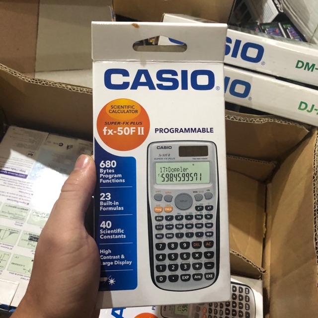 

Casio fx 50 f II programable ganti fx 3650 atau 4500 bisa di program ( beda dengan fx biasa lainnya) 680 bytes