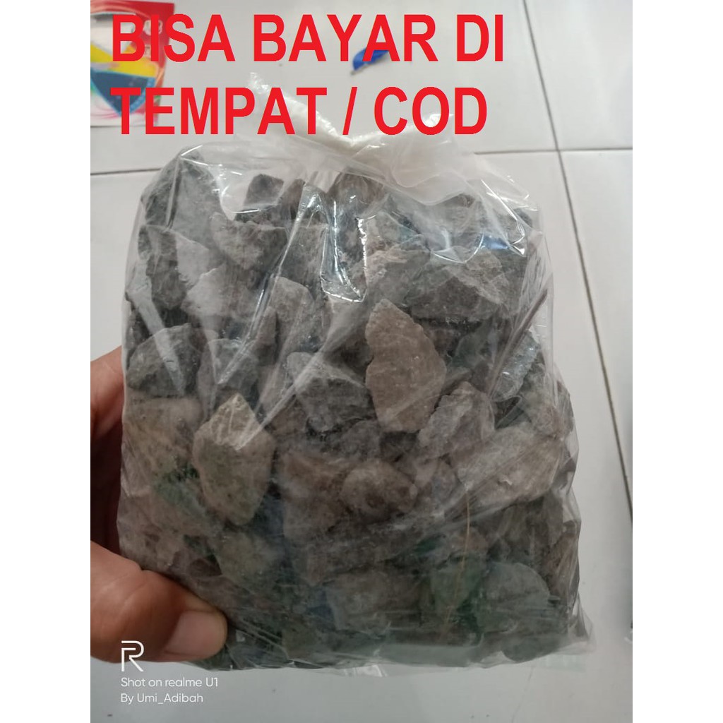 Batu split Bangunan - Batu Lempar Jumroh -batu krikil - Batu Aquarium - Batu Hias Taman Tanaman 1 Kg