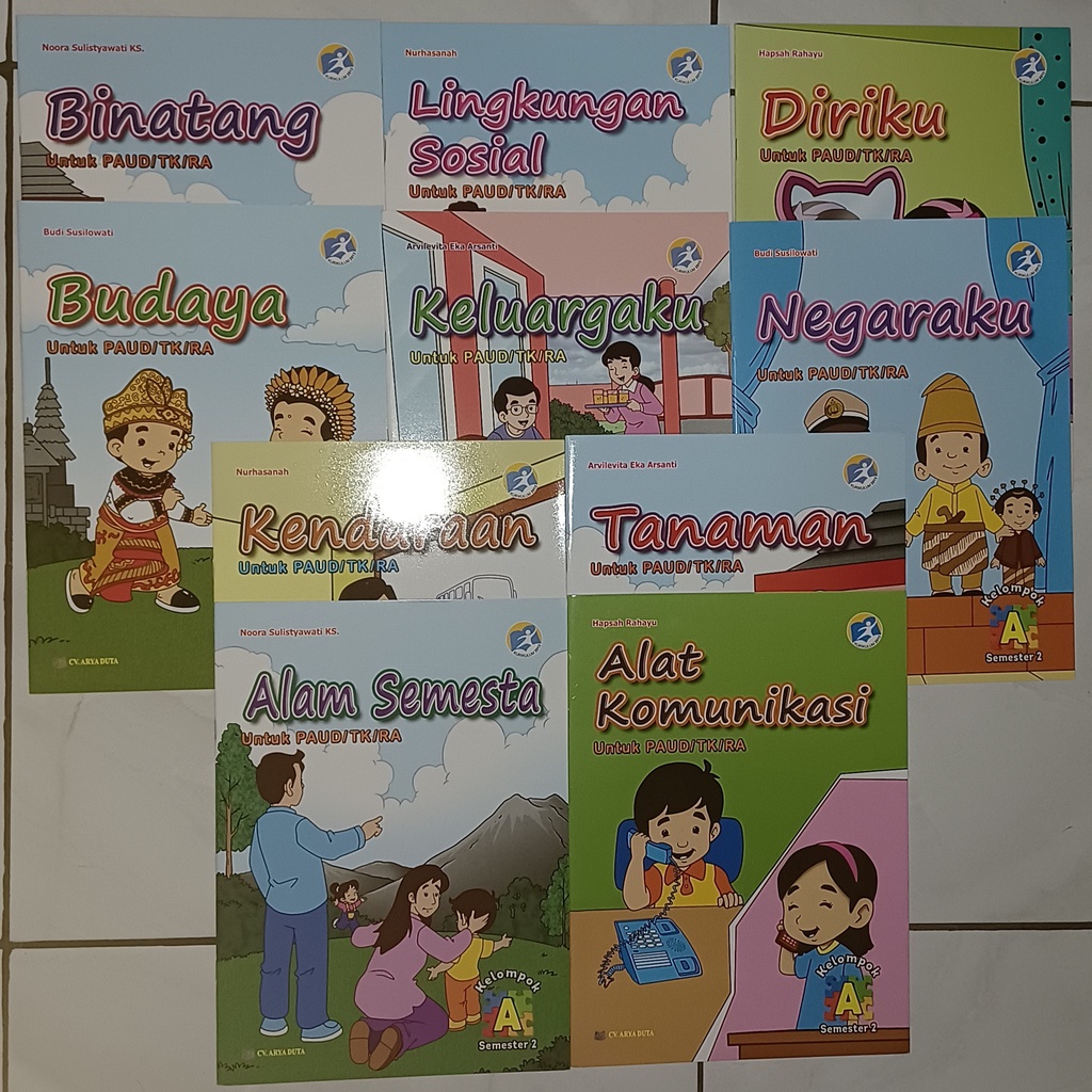 

BUKU TK/PAUD/ ,KELAS (A2) ,10 BUKU,ARYA DUTA