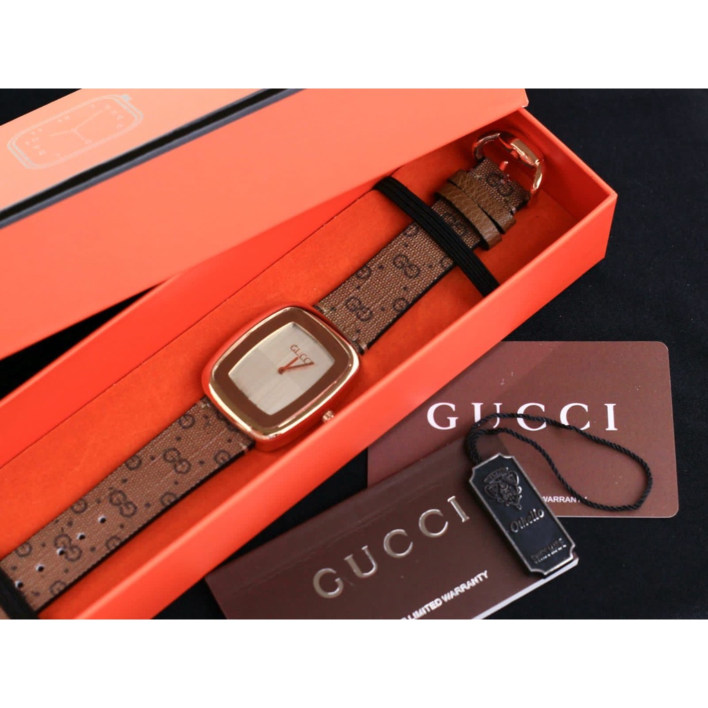 (COD) Jam Tangan Wanita Gci G8117Lv Tali Kulit Fullset Free Box Original, Kartu & Paperbag
