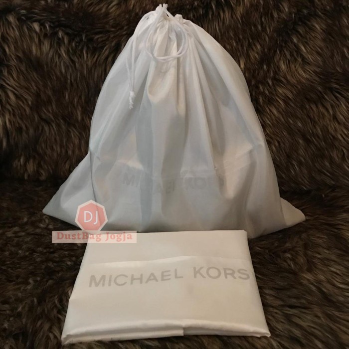 NEW DB MICHAEL KORS *SATIN* MK DustBag Tas Serut Sarung Cover Dust Bag - Satin MK M