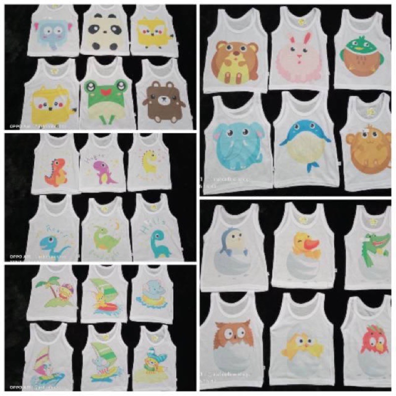 SIZE ANAK KAOS DALAM/SINGLET MOTIF