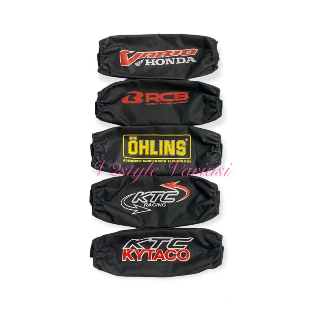 SARUNG SHOCK BREAKER / COVER SHOK SHOCKBREAKER BELAKANG UNIVERSAL WATERPROOF STRAP TEMPEL PNP YAMAHA WARNA MERAH PUTIH MIO S M3 SPORTY Z SOUL M3 125 NMAX 155 OLD NEW AEROX 155 CONNECTED NEW OLD VEGA VIXION KLX CRF NINJA BEAT VARIO FU SONIC XEON LEXI