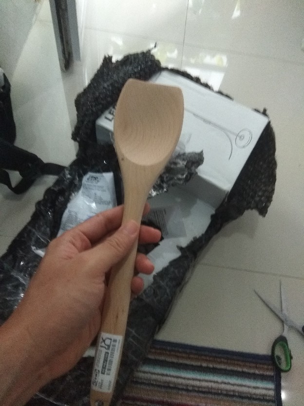 Sendok Masak/tumis Kayu, Panjang 31 Cm, Bahan Kayu Beech Ro614