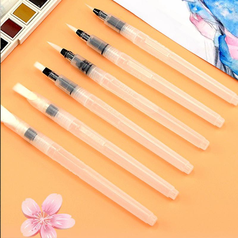 Olla water pen set/6 Paket Kuas Cat Air Lembut untuk Menggambar/Melukis