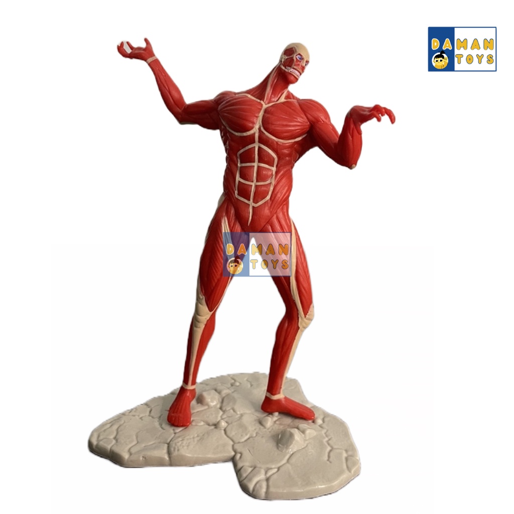 Pajangan Anime Attack On Titan Colossal Beast Jaw Titan Annie Leonhart Eren Yeager Action Figure Koleksi Patung