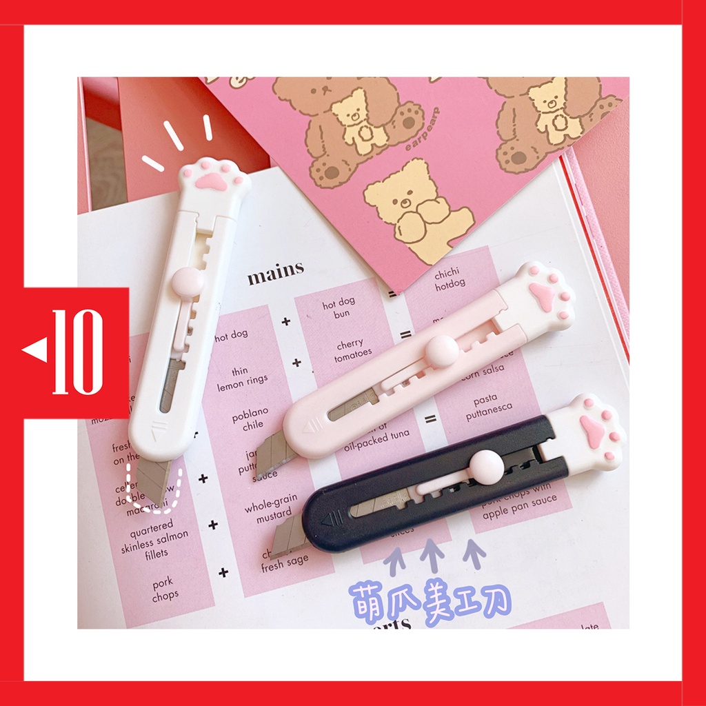 

CUPW cutter paw kucing neko mini portable pisau pemotong kertas paper knife cute lucu unik