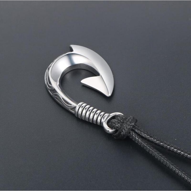 Kalung Liontin Kail Ikan Bahan Stainless Steel Gaya Hip Hop Rock Untuk Pria