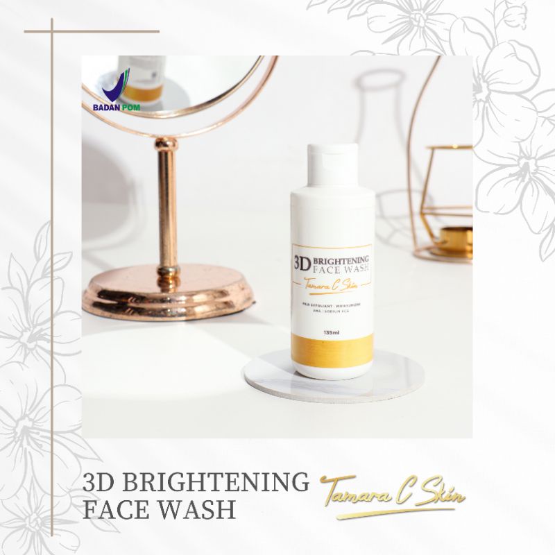 3D Brightening Face Wash 135ml Tamara C Skin sabun cuci muka pembersih wajah whitening glow