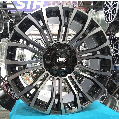 Velg mobil Ring 20 HSR MYTH02 lebar 8,5 lubang 6 Black  for Pajero Fortuner Triton
