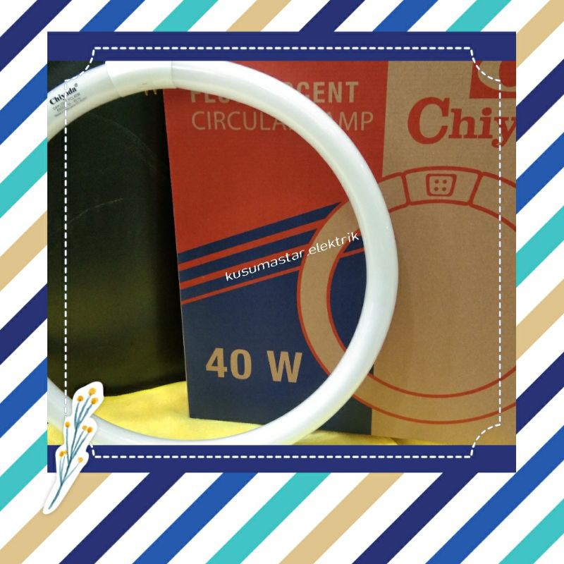 Lampu unik ring 40 watt.chiyoda.lampu TL bulat 40 watt