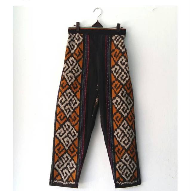 Celana kulot tenun motif toraja z100