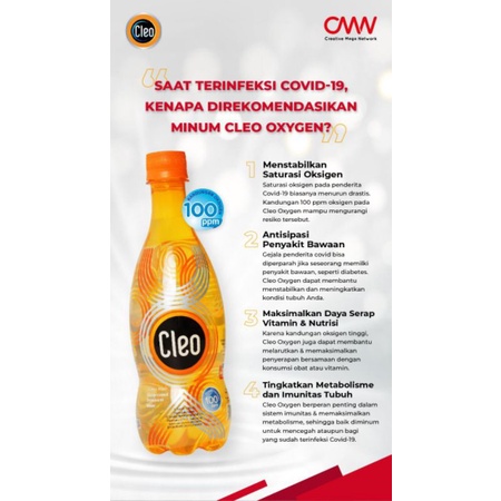 

OKSIGEN CLEO OXYGEN AIR MINUM OKSIGEN