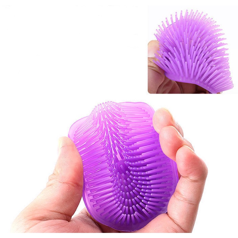 SISIR KERAMAS BULAT / SISIR SIKAT KERAMAS MANDI / SISIR PIJAT KEPALA / SISIR CUCI RAMBUT SILIKON / SISIR KERAMAS ANTI KETOMBE SERBAGUNA-2
