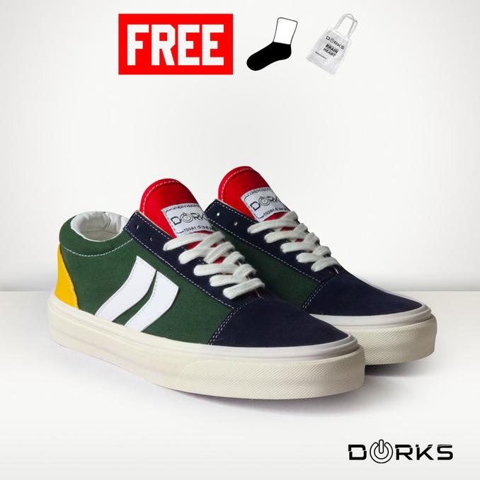 DORKS Skate Greenmix Sepatu Original Sepatu Pria Sepatu Wanita