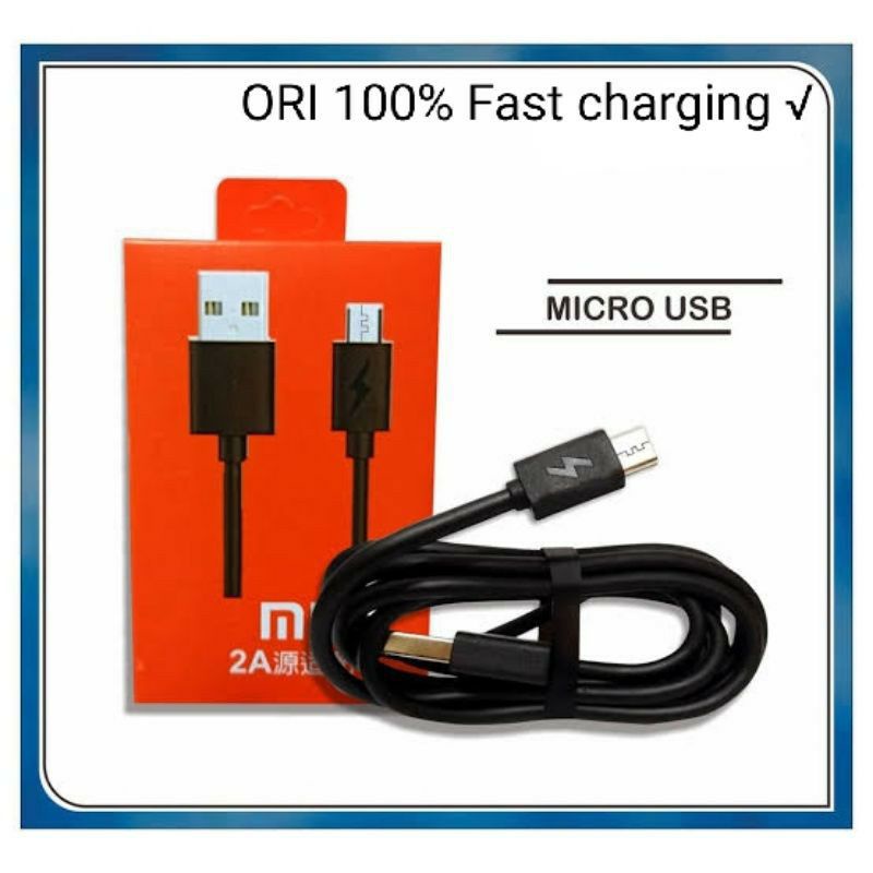 KABEL DATA XIAOMI 2A ORI 100% MICRO USB/ TYPE-C Fast charging kwalitas bagus