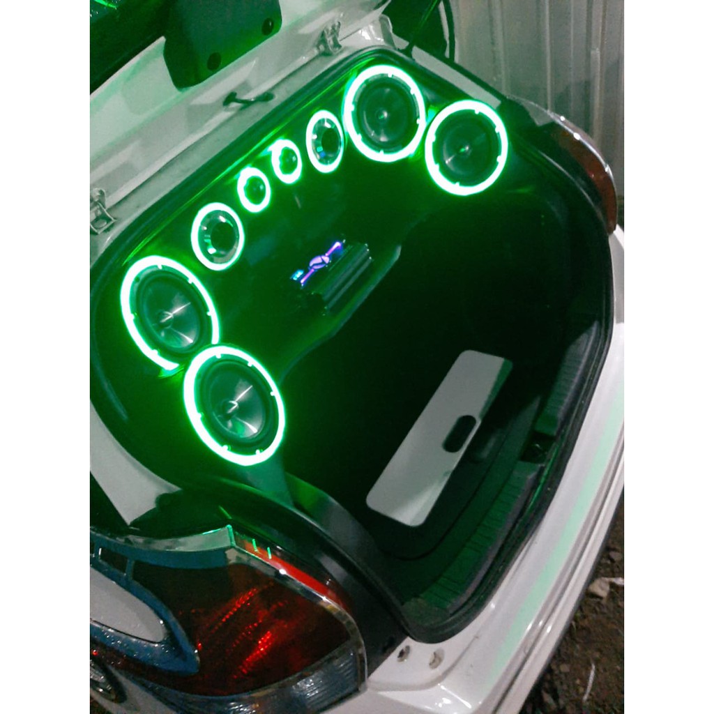 AKSESORIS LAMPU LED AKRILIK SPEAKER MIDRANGE TWEETER SUBWOOFER SPLIT 3 WAY 3 1 10 12 INCH MOBIL