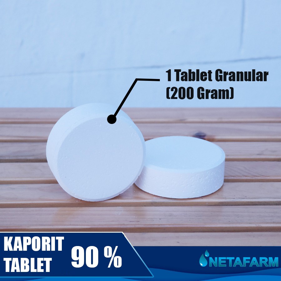 Kaporit Tablet 90% / Chlorine 90% - 1 Toples (1 kg)