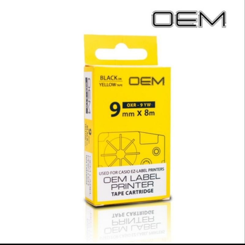 

OEM LABEL EZ CASIO 9MM BLACK/YELOW