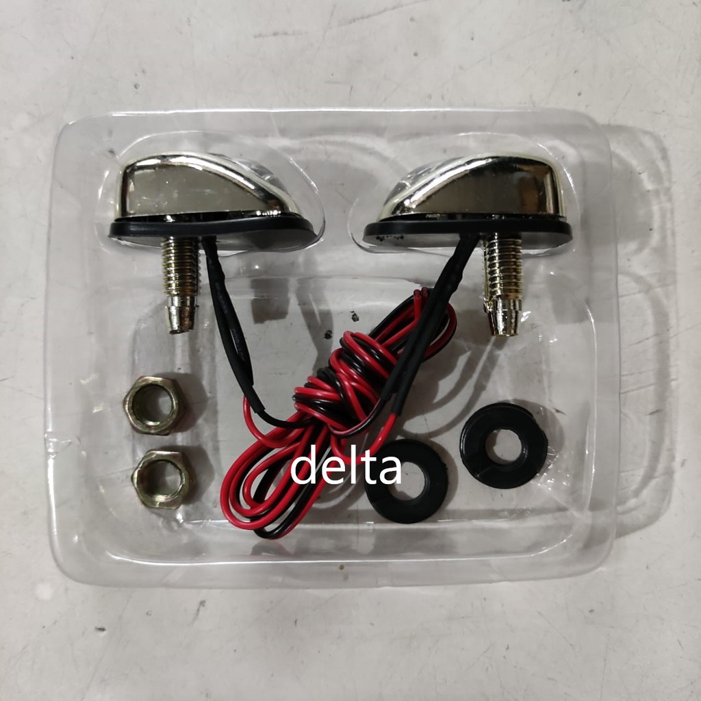 Mata Air Wiper /Washer Nozzle Wiper+ Lampu 2pcs chrome ( baca deskripsi)